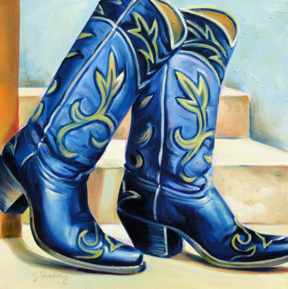 Cowboy Boots Painting by Jill Pankey