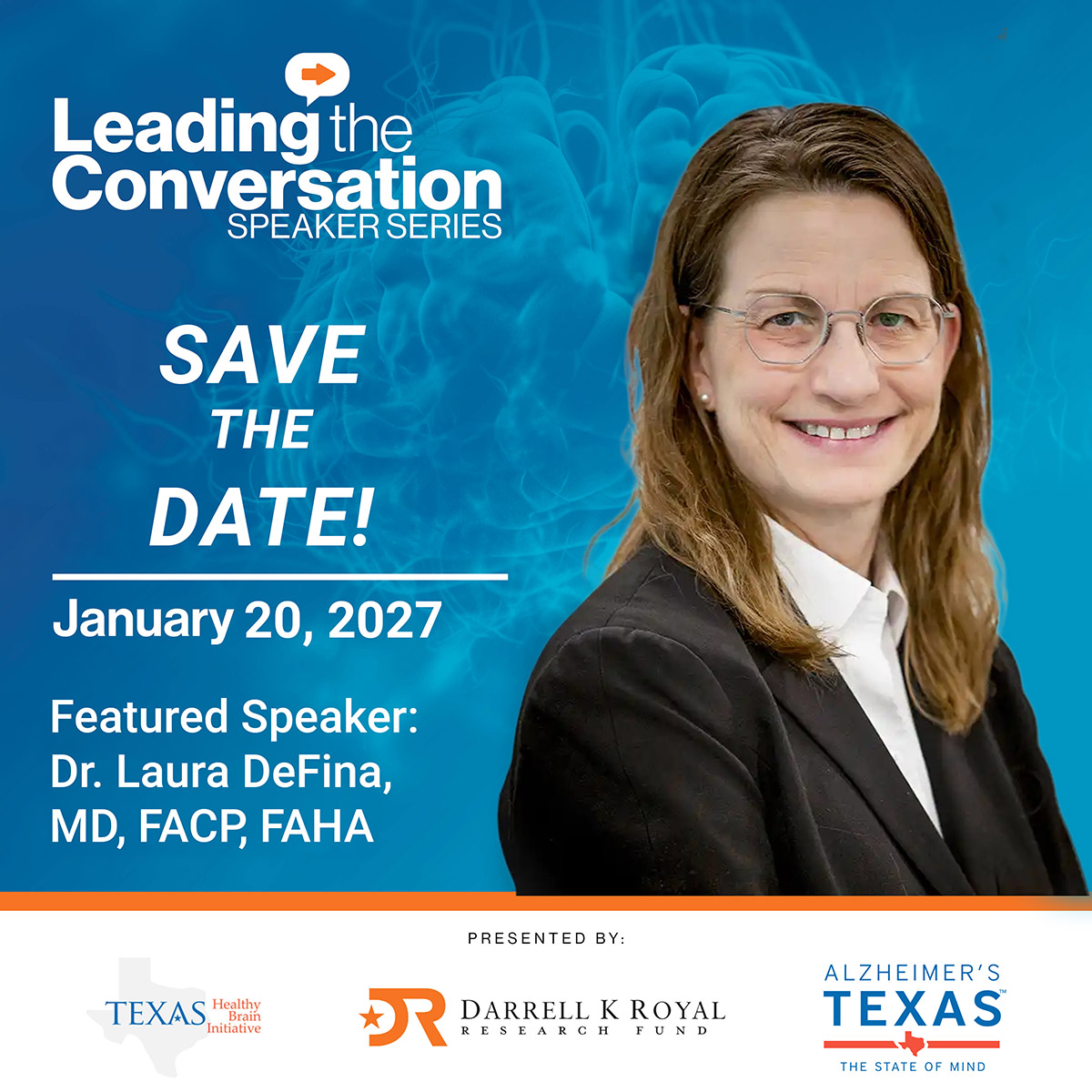 Save the Date: January 20, 2027 with featured speaker Dr. Laura DeFina, MD, FACP, FAHA