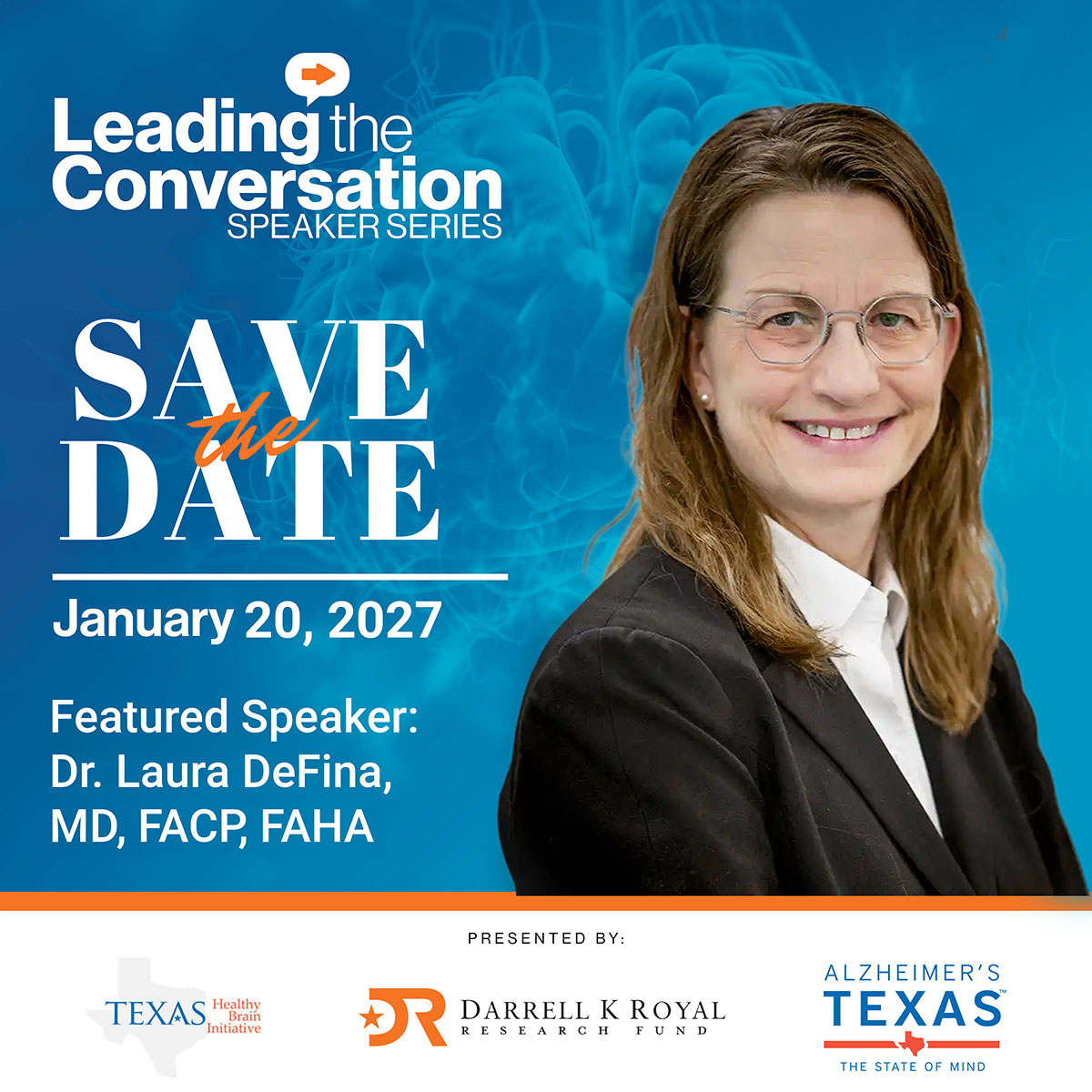 Save the Date: January 20, 2027 with featured speaker Dr. Laura DeFina, MD, FACP, FAHA
